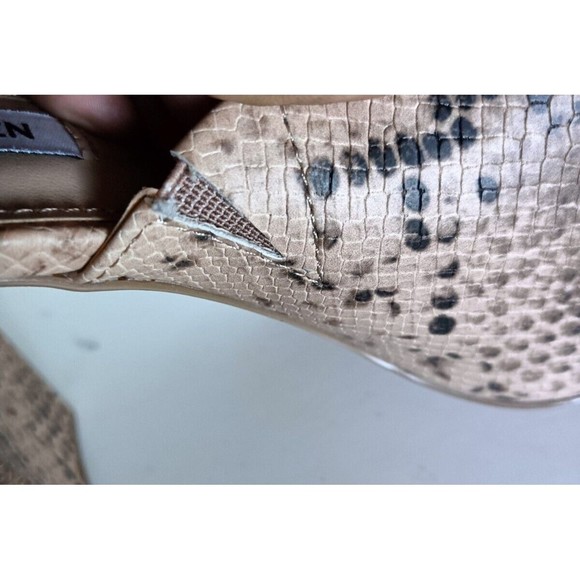 Steve Madden Slide Sandal Size 10M Block High Heels Snake Print New No Box - Picture 7 of 9